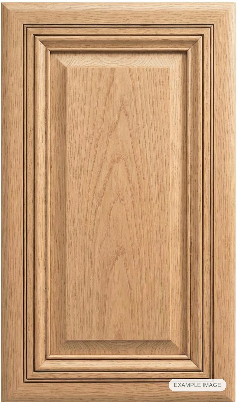 Woodside cabinet door - White Oak Woodside cabinet door in unfinished White Oak, made to size