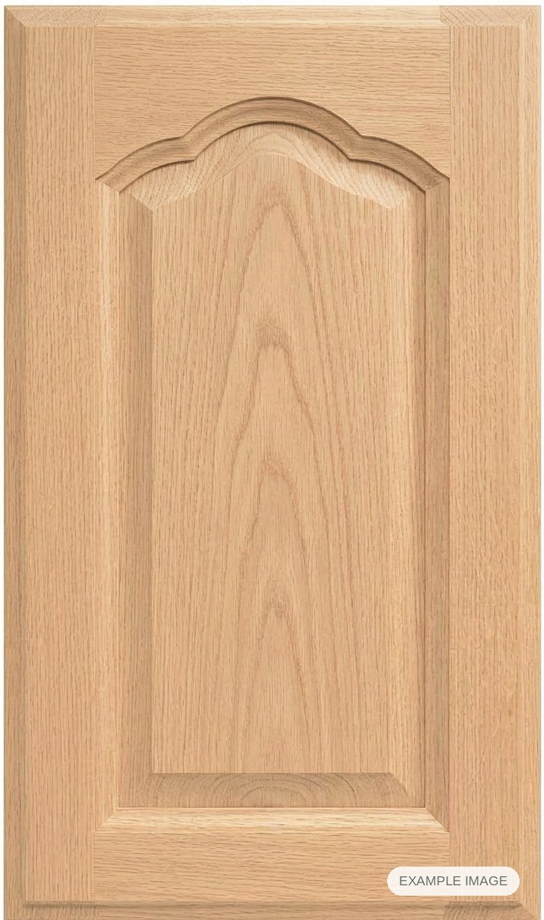 Zinfandel cabinet door - White Oak Zinfandel cabinet door in unfinished White Oak, made to size